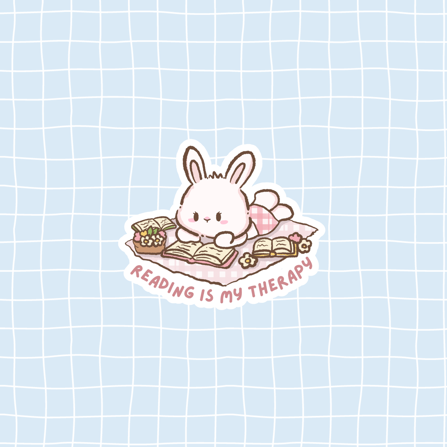 Reading Is My Therapy Sticker