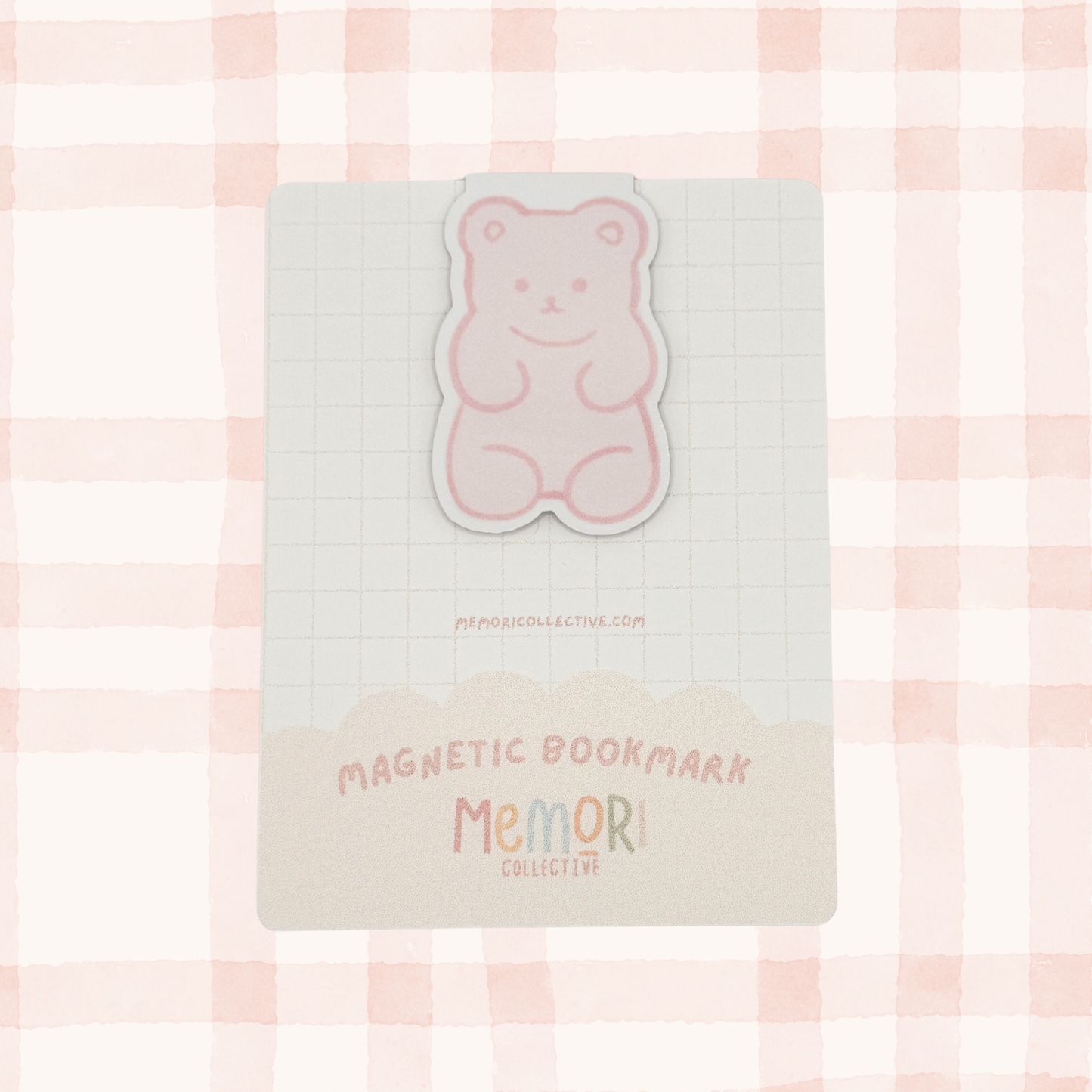 Pink Gummy Bear Magnetic Bookmark