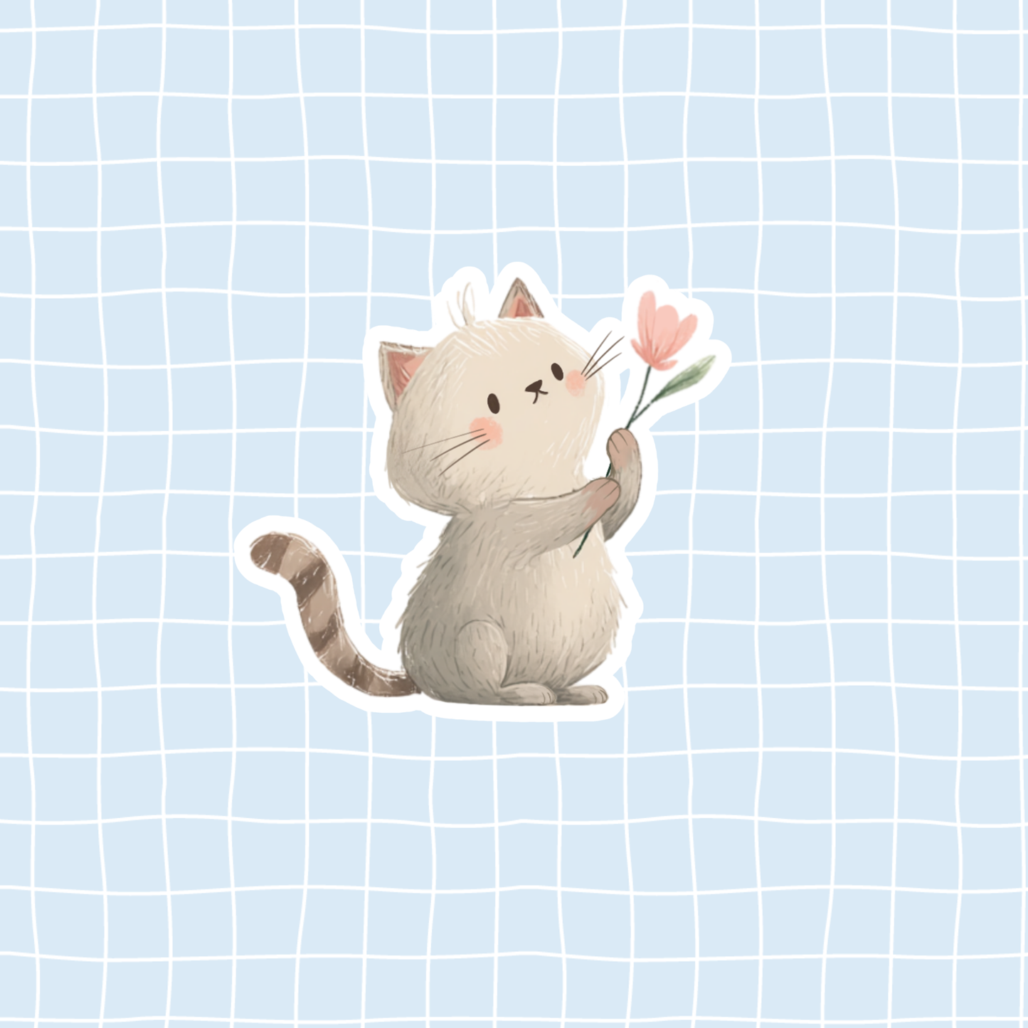 Flower Cat Sticker
