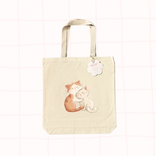 Cat Cuddles Tote Bag