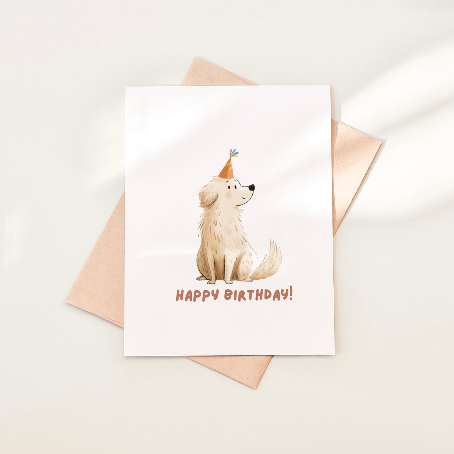 Golden Happy Birthday Greeting Card