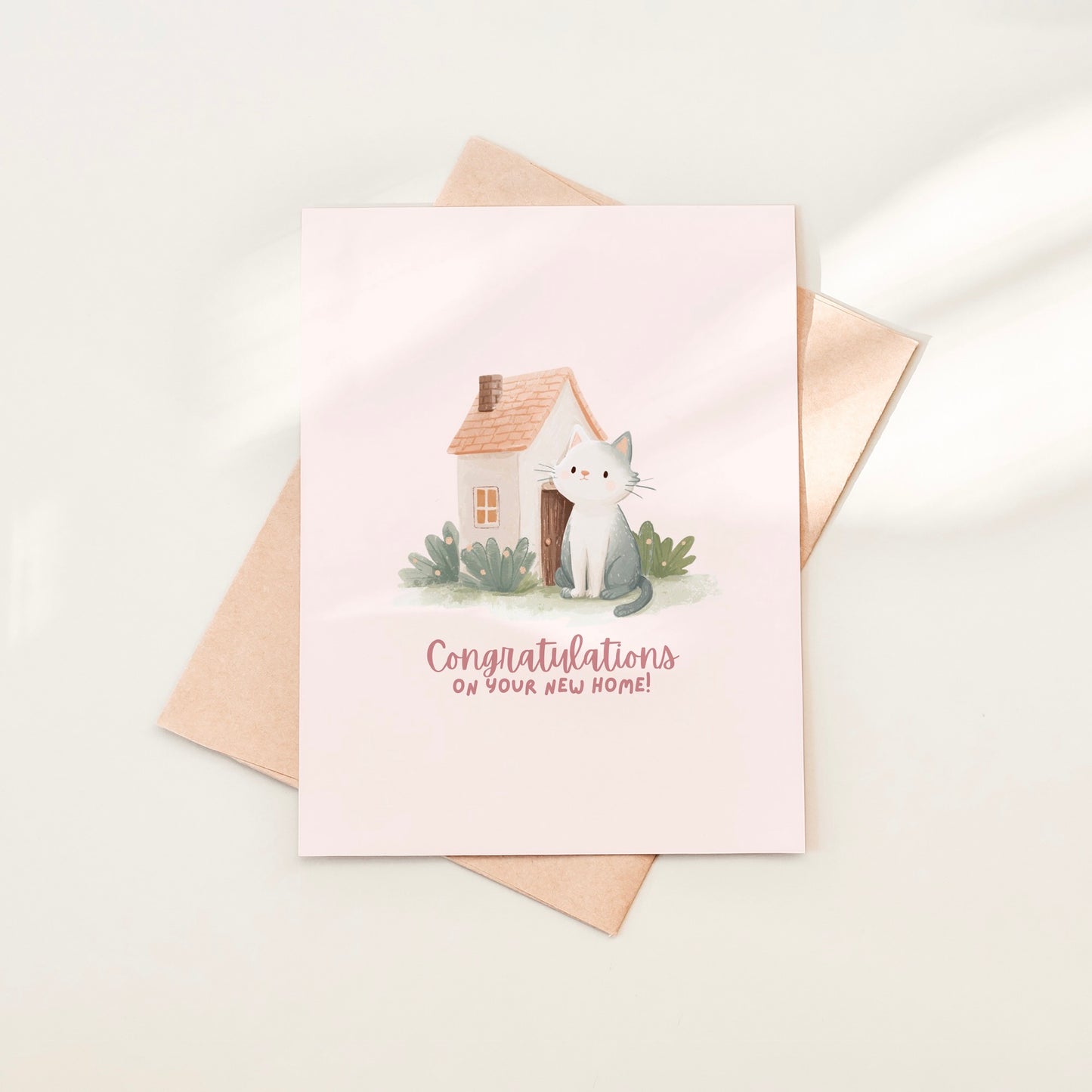 New Home Cat Greeting Card