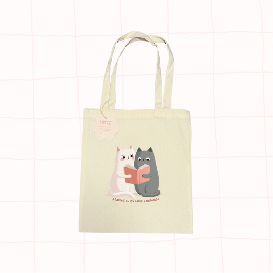 Reading is My Love Language Tote Bag