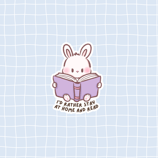 Stay Home & Read Sticker