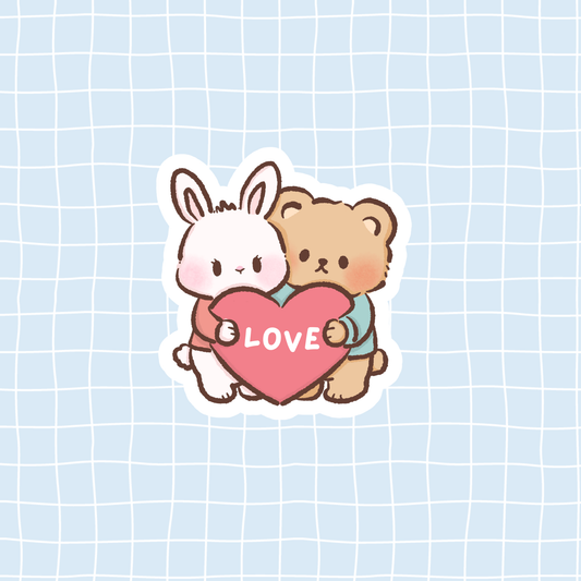 Bunny & Bear Love Sticker