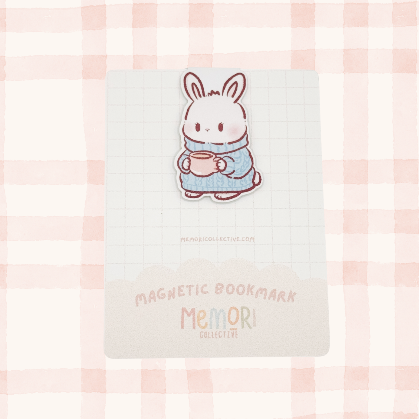 Cozy Bunny Magnetic Bookmark