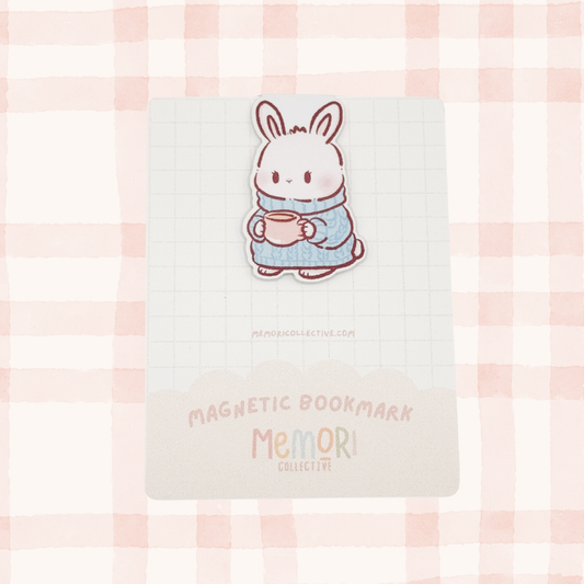 Cozy Bunny Magnetic Bookmark