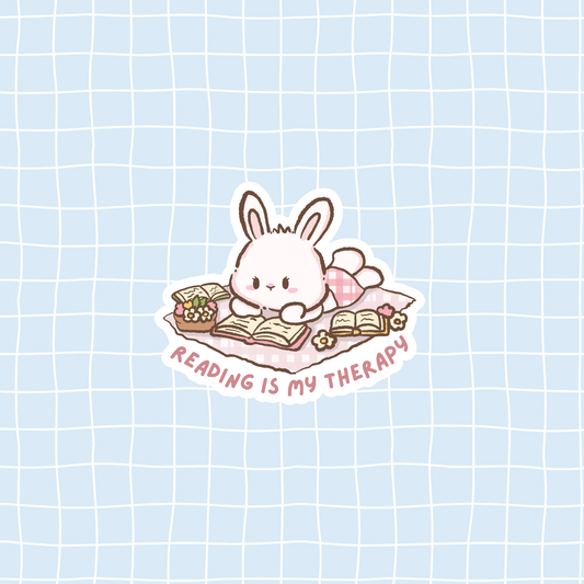 Reading Is My Therapy Sticker