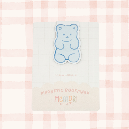Blue Gummy Bear Magnetic Bookmark