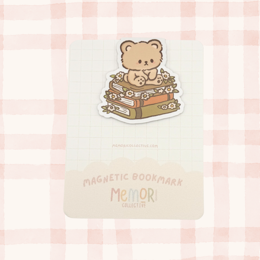 Bear on Books Magnetic Bookmark