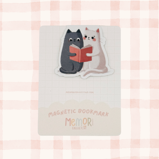 Reading Cats Magnetic Bookmark