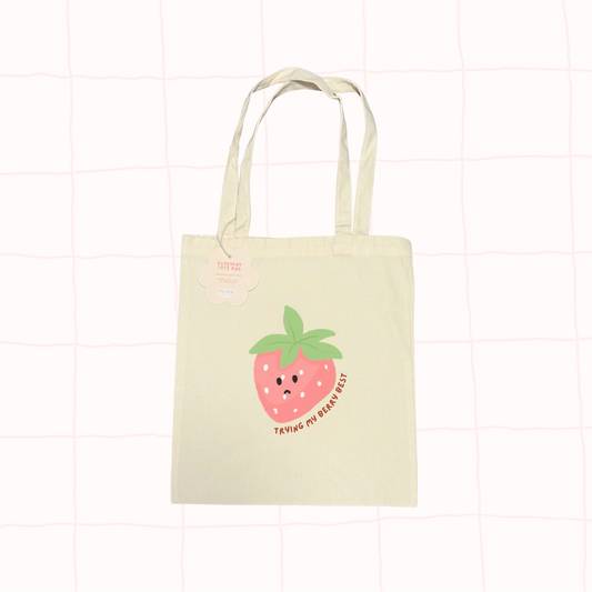 Trying My Berry Best Tote Bag