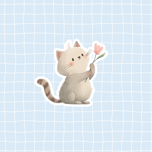 Flower Cat Sticker