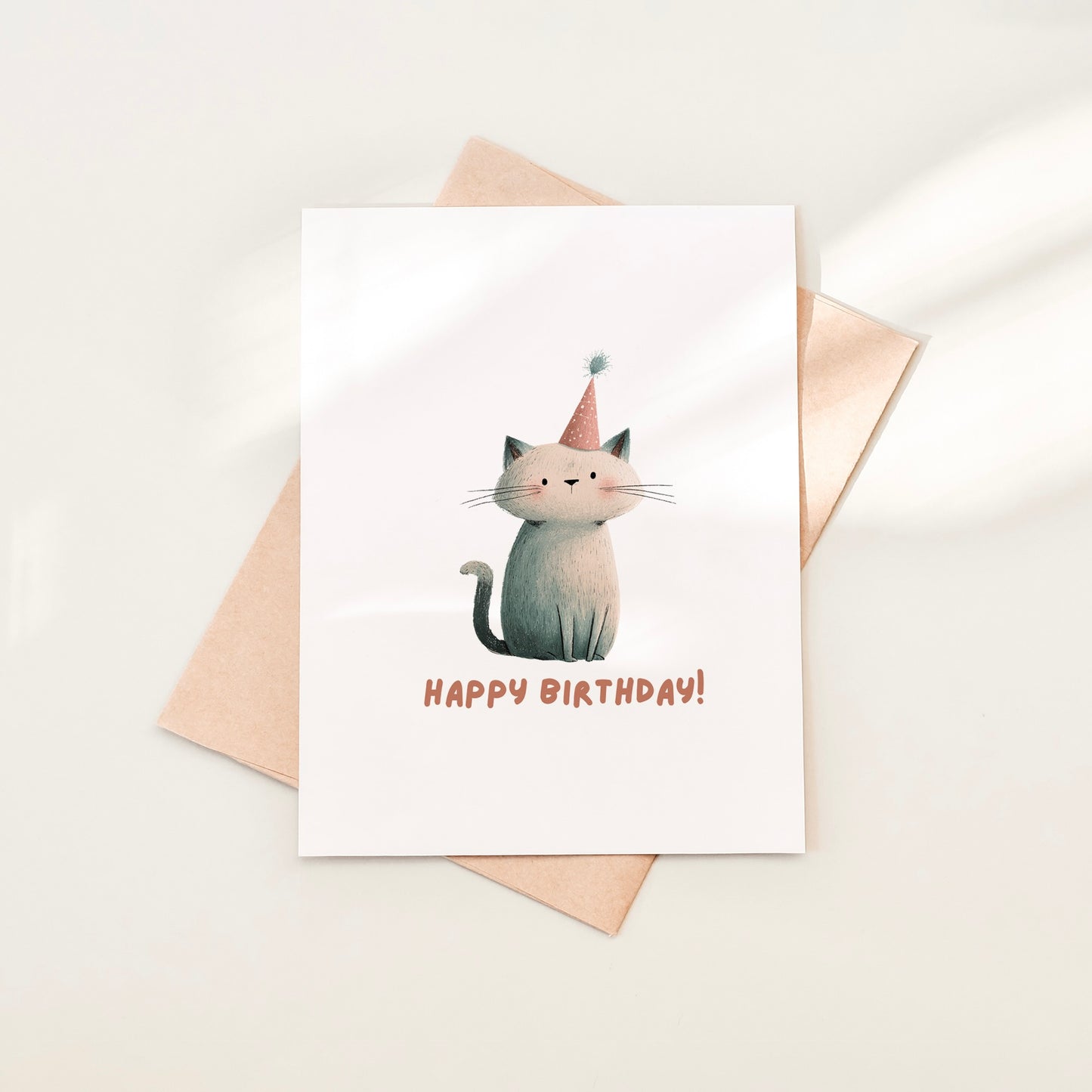 Happy Birthday Cat Greeting Card