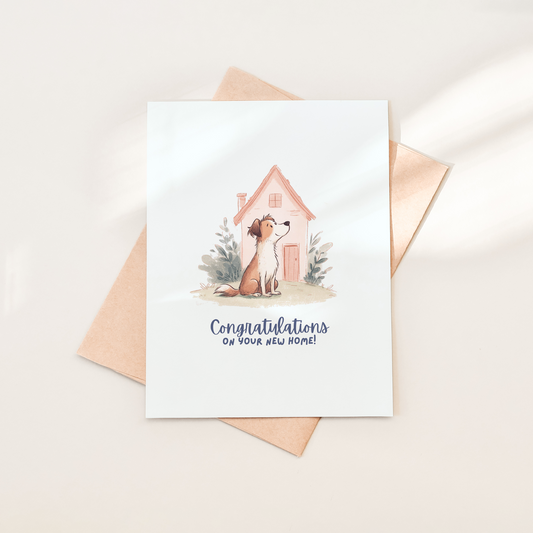 New Home Dog Greeting Card