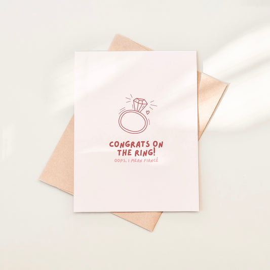Congrats On The Ring Greeting Card