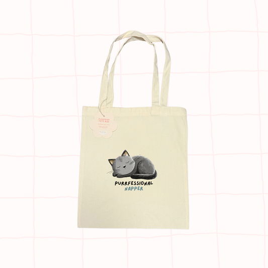 Purrfessional Napper Tote Bag