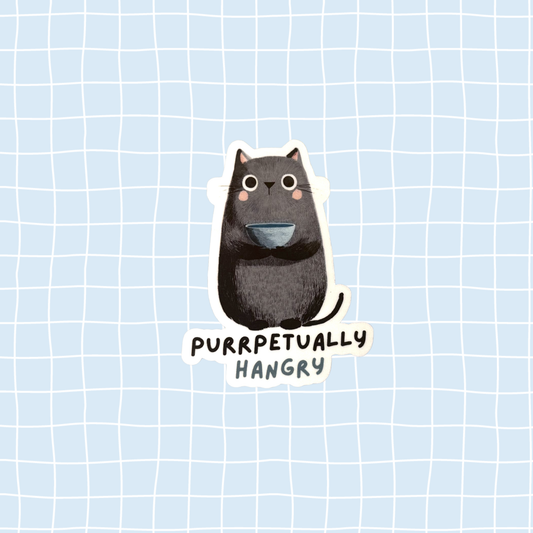 Purrpetually Hangry Sticker