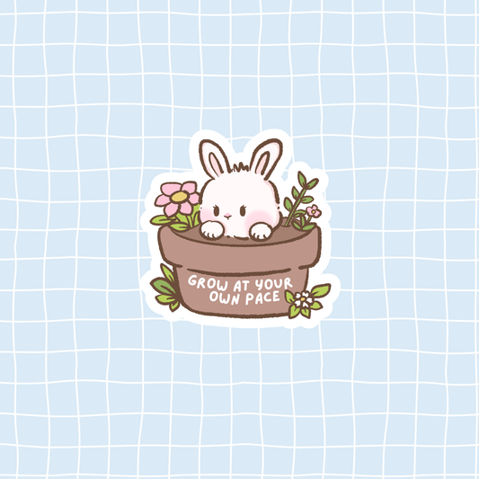 Grow At Your Own Pace Sticker