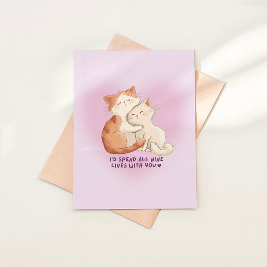 All 9 Lives With You Greeting Card