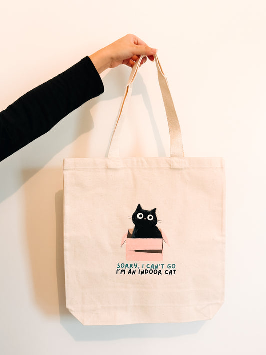 Indoor Cat Tote Bag