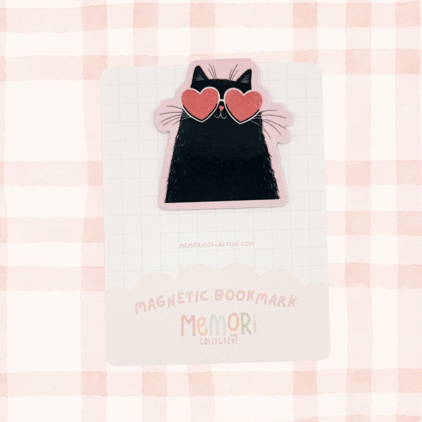 Pink Cat Magnetic Bookmark