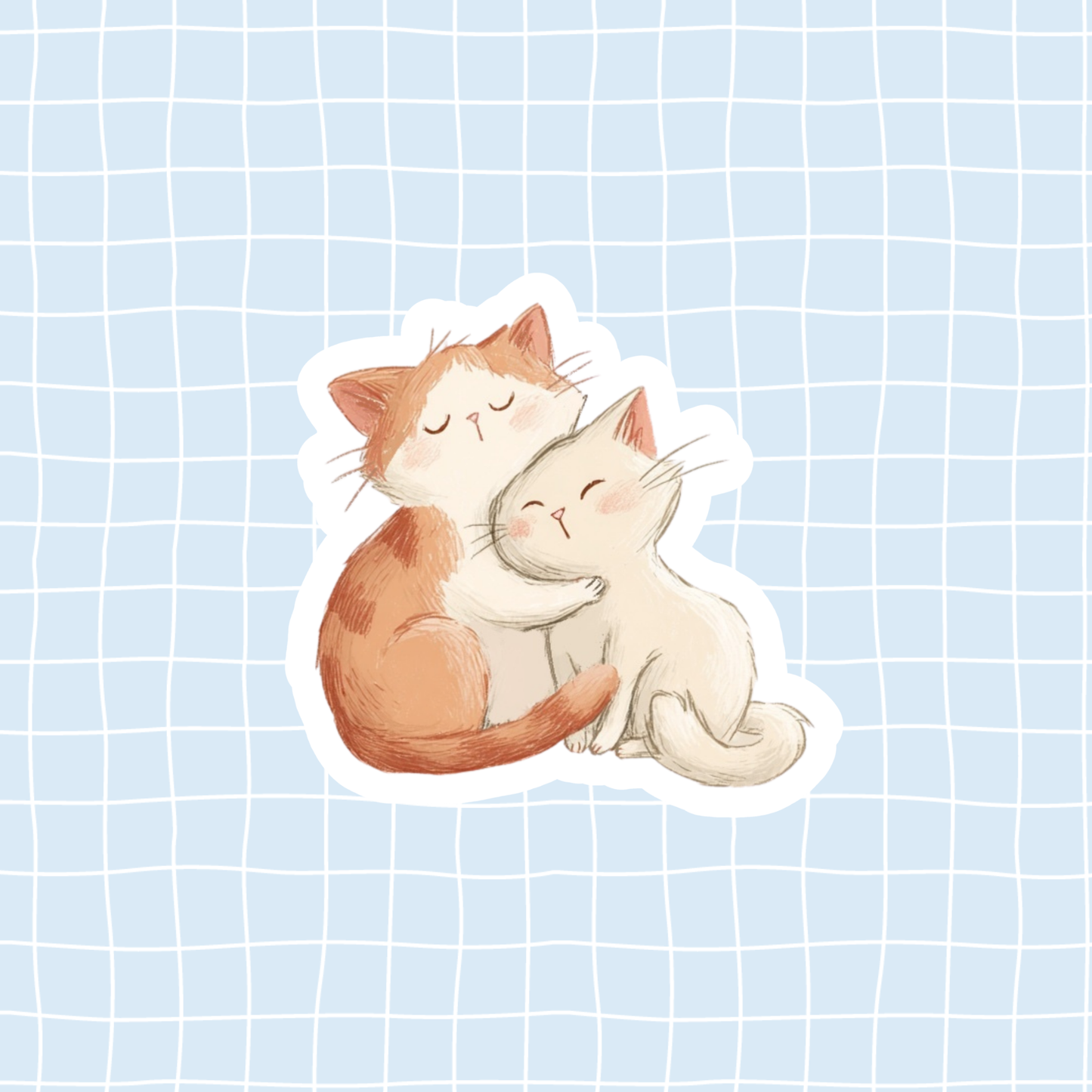 Cat Cuddles Sticker