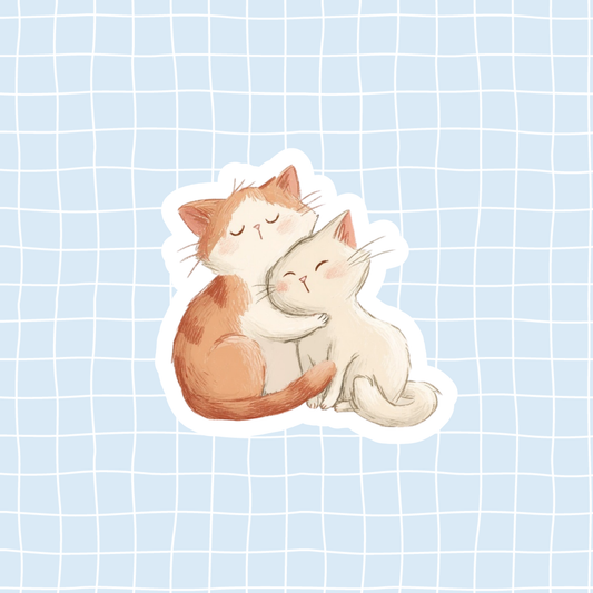 Cat Cuddles Sticker