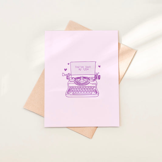 Just My Type Greeting Card