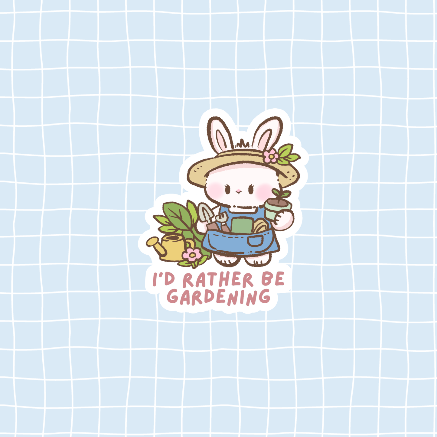 Rather Be Gardening Sticker