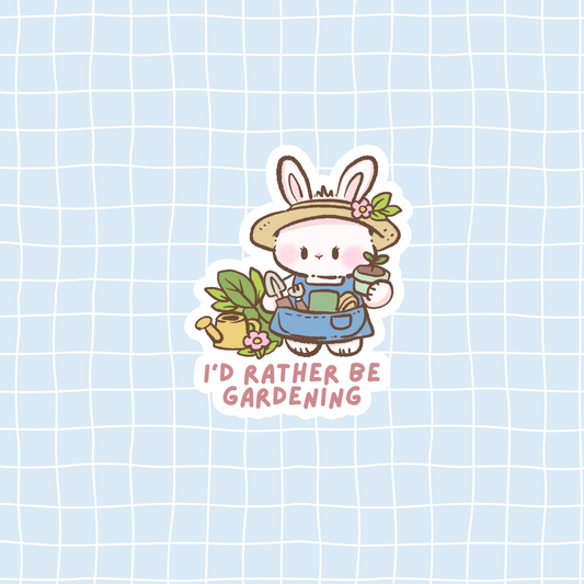 Rather Be Gardening Sticker