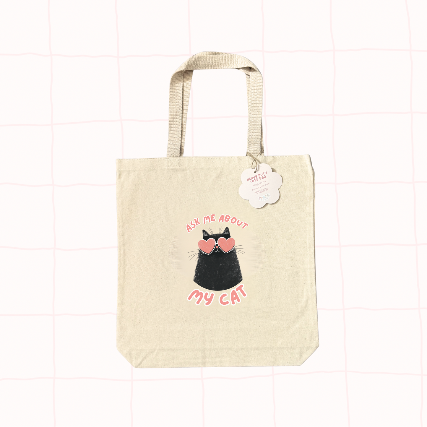 Ask Me About My Cat Tote Bag