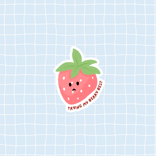 Trying My Berry Best Sticker