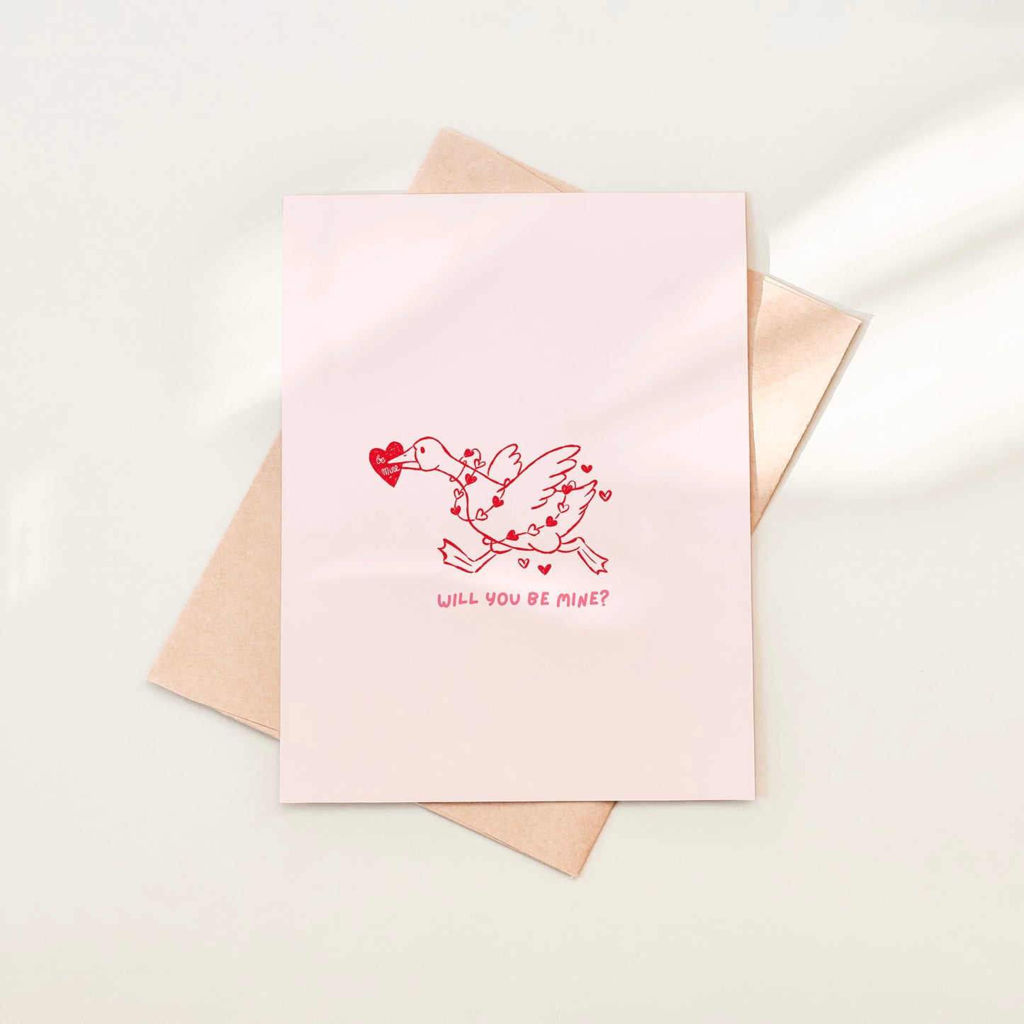 Be Mine Goose Greeting Card
