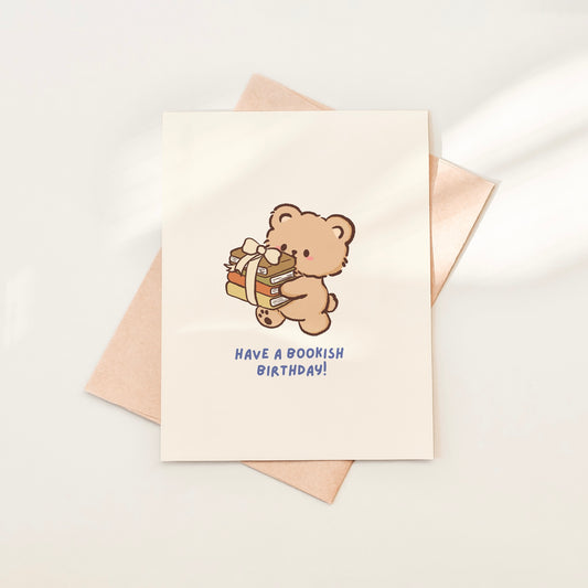 Bookish Birthday Greeting Card