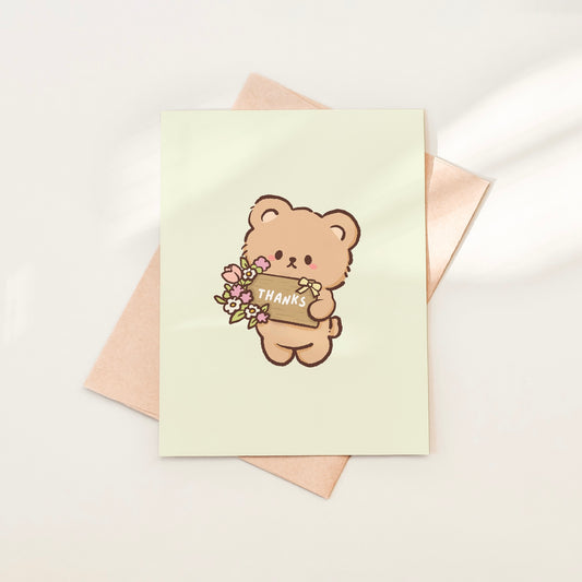 Thanks Bear Greeting Card
