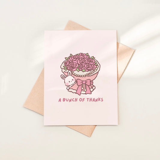 Bunch Of Thanks Bunny Greeting Card