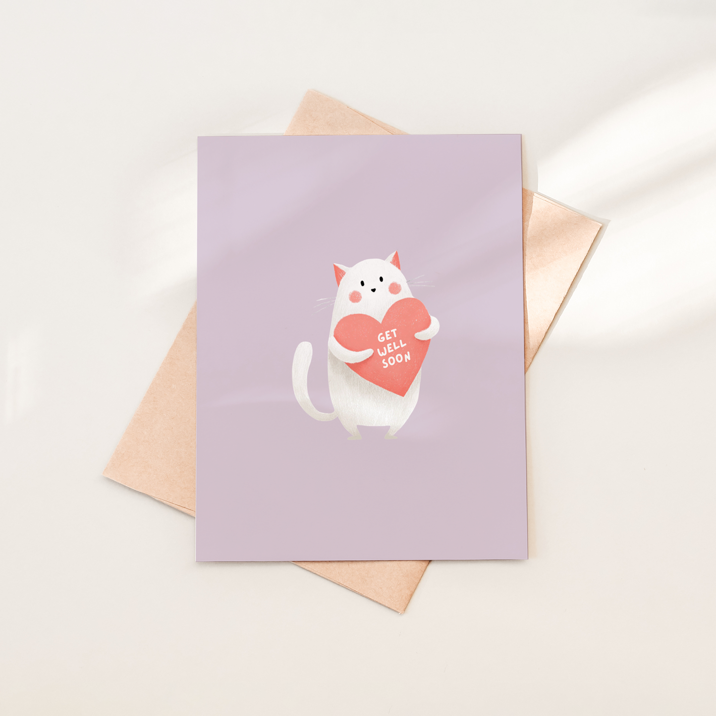 Get Well Soon Cat Greeting Card