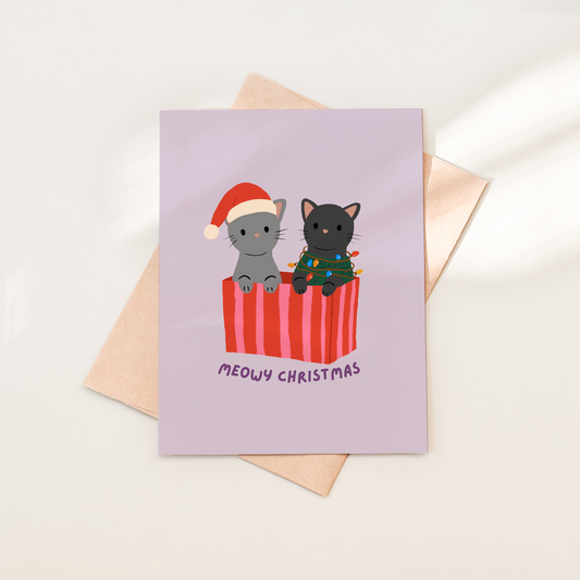 Meowy Christmas Greeting Card