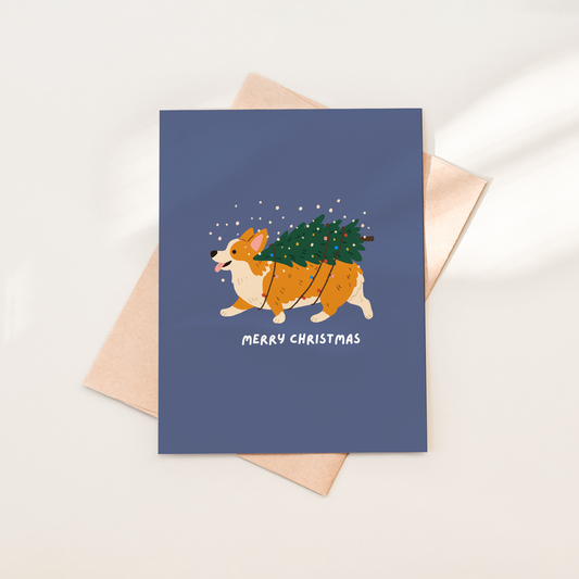Corgi Christmas Greeting Card