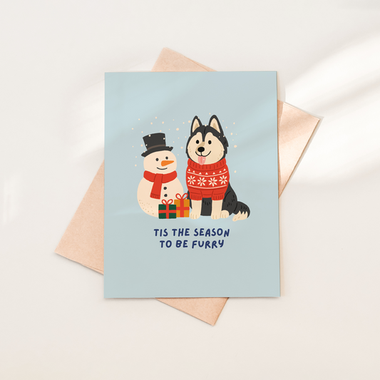 Tis The Season To Be Furry Greeting Card