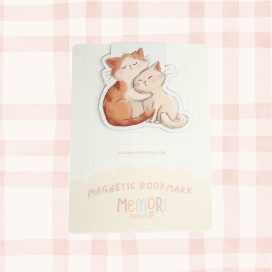 Cat Cuddles Magnetic Bookmark